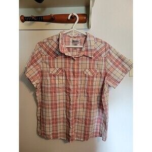 Wrangler Women's Plaid Short Sleeve Button-Up Shirt